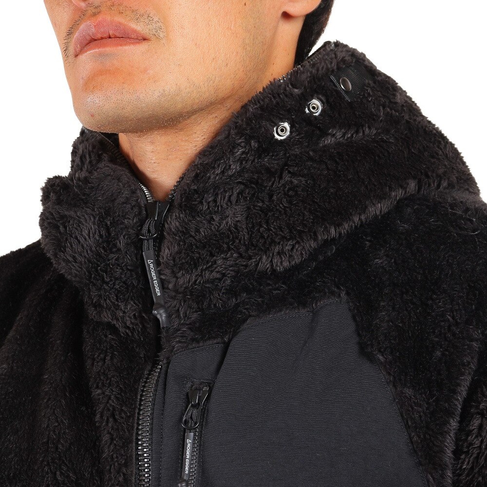 ロジャーエーガー（ROGER EGGER）（メンズ）フルジップ HIGH LOFT BOA フリースジャケット RE1FUK561003BLK