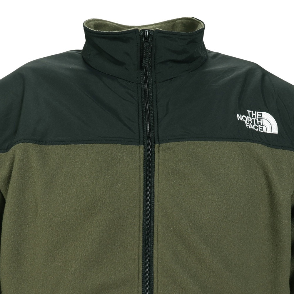 ノースフェイス（THE NORTH FACE）（メンズ）フルジップ フリース マウンテンバーサマイクロジャケット NL22304 NT カーキ  スタンドカラー 中間着 アウトドア・キャンプ用品はエルブレス