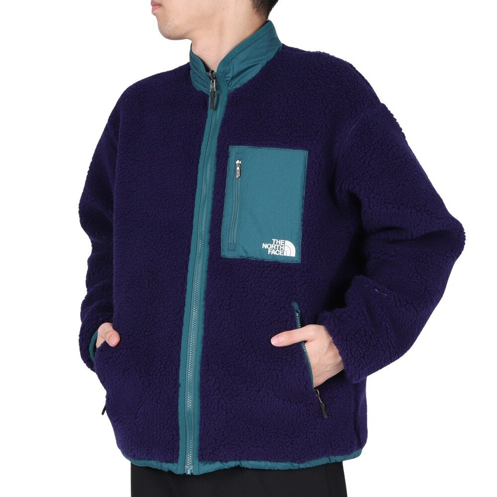 ノースフェイス（THE NORTH FACE）（メンズ、レディース）フルジップ フリース リバーシブル エクストリームパイルジャケット NP72333 AA ネイビー×ブルー