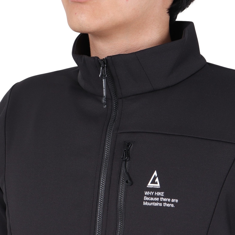 ロジャーエーガー（ROGEREGGER）（メンズ）フルジップ フリース L.HIKEフリース ジャケット RE23FHY5610013 BLK ブラック