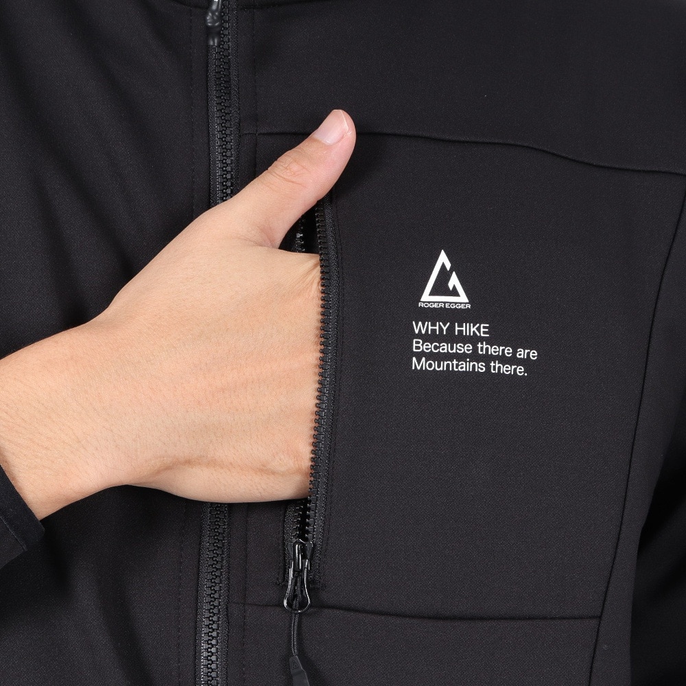 ロジャーエーガー（ROGEREGGER）（メンズ）フルジップ フリース L.HIKEフリース ジャケット RE23FHY5610013 BLK ブラック
