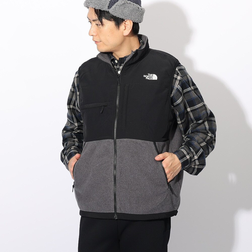 ザ・ノース・フェイス（THE NORTH FACE）（メンズ、レディース）2024年秋冬新作 軽量 保温 アウター フルジップ フリース デナリベスト NA72453 Z グレー