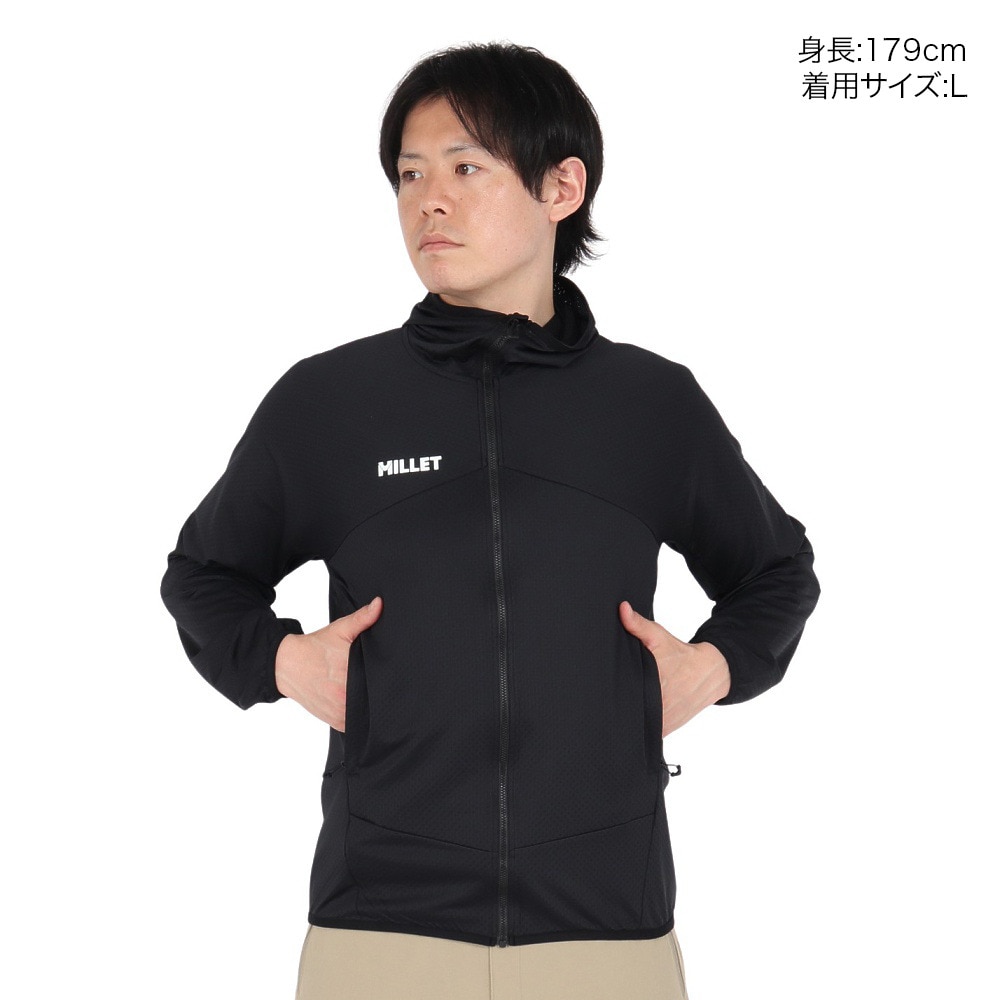 ミレー（Millet）（メンズ）フルジップ フリース MIDDLER メッシュフーディー MIV01933-N0247