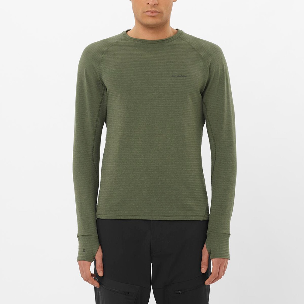 サロモン（SALOMON）（メンズ）クルーネック フリース SNTIAL LIGHTWARM CN LC2603900