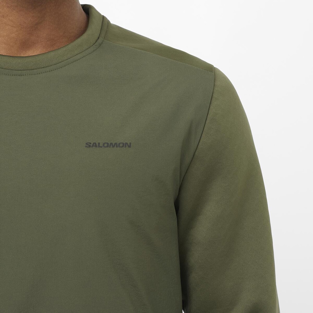 サロモン（SALOMON）（メンズ）クルーネック フリース OUTLINE WARM HYBRID LC2609100