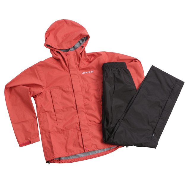 レインコート 上下 ブレステック2 5lレインスーツ Ods 065red B 収納袋付 赤 レッド 黒 ブラックレインウェア 防災 オンヨネ スーパースポーツゼビオ