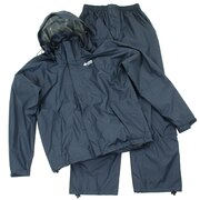ロゴス（LOGOS）（メンズ）メンズ レインスーツ 上下 ブラック 28223 BLK レインウェア 防水 カッパ 合羽 雨具 アウトドア キャンプ レジャー 収納袋付 登山