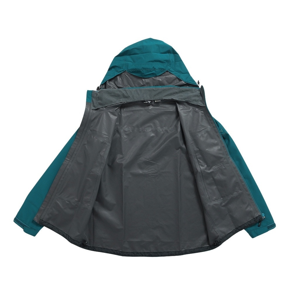 ミズノ（MIZUNO）（メンズ）ゴアテックス レインジャケット 防水 耐水 B2JE9W1032 グリーン 収納袋付 レインウェア