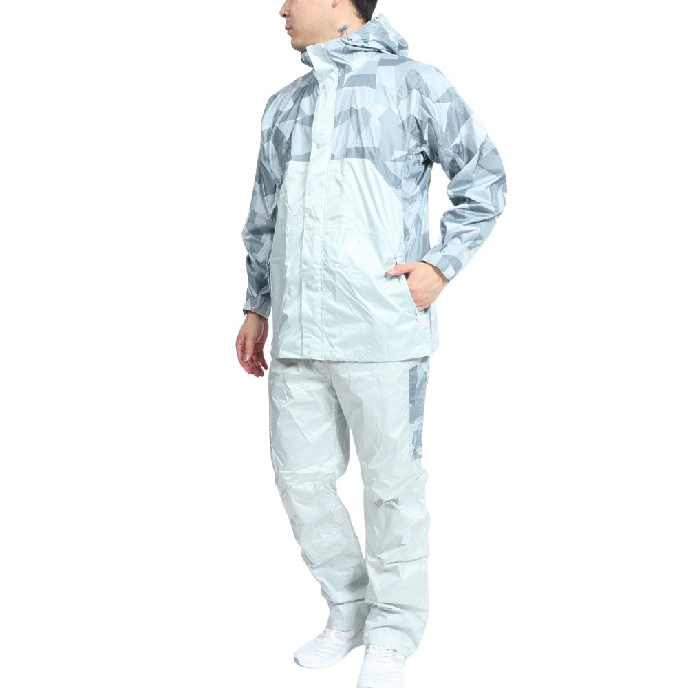 マック（Makku）（メンズ）レインウェア 上下セット 雨具 防水 透湿 軽量 クロスオーバーレインスーツ AS-8510 GRN グリーン