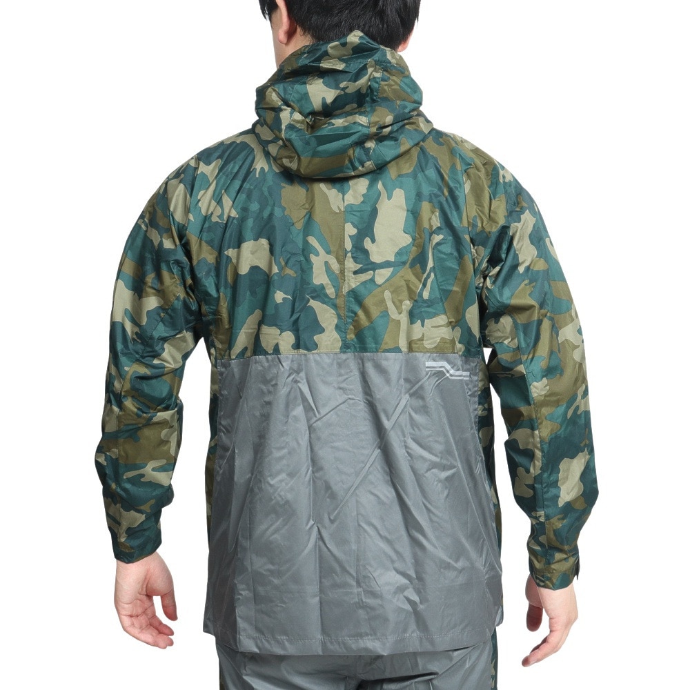 マック（Makku）（メンズ）レインウェア 上下セット 雨具 防水 透湿 軽量 クロスオーバーレインスーツ AS-8510 GR グレー