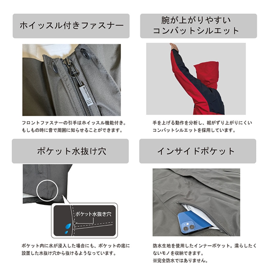 オンヨネ（ONYONE）（メンズ）レインスーツ 雨具 防水 BREATH TECH レインスーツ 上下セット ODS97030 685009