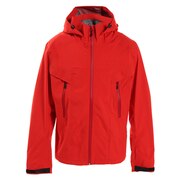 ホールアース（Whole Earth）（メンズ）ストレッチレインジャケット レッド WE21JN11RED レインウェア 防水 アウトドア キャンプ レジャー 登山 雨具