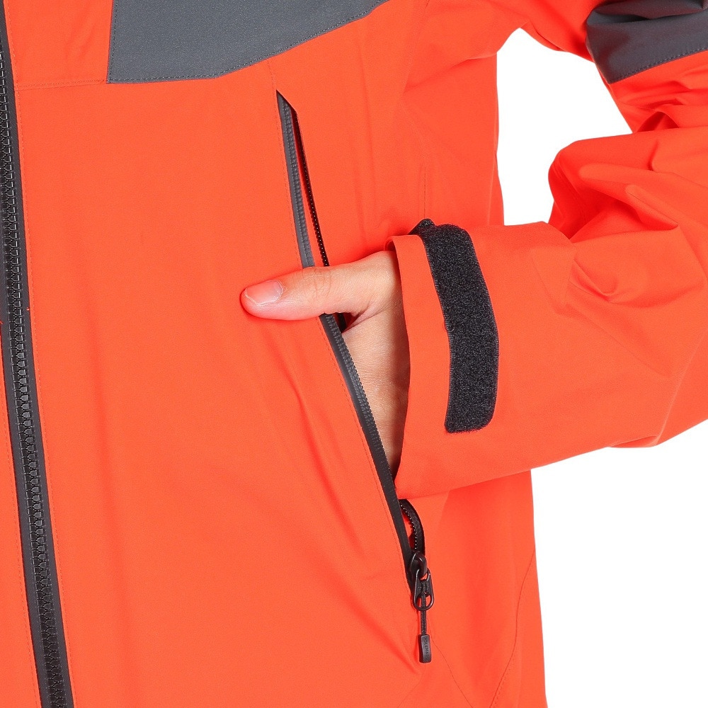 POLEWARDS（メンズ）透湿防水 デュアルフォース 技術 ストレッチレインジャケット PW2KJN01 RED レッド 収納袋付 レインウェア★★★