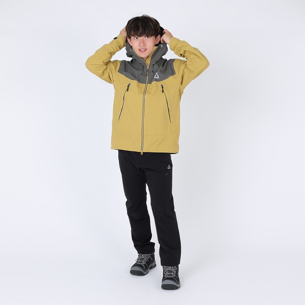 ロジャーエーガー（ROGEREGGER）（メンズ）レインジャケット 雨具 防水 CLIMAセンサー RE2STN561028MST マスタード 収納袋付 レインウェア