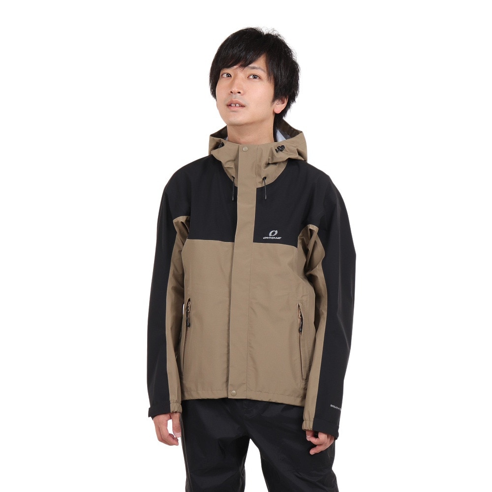 オンヨネ（ONYONE）（メンズ）コンバットレインジャケット ODJ95031 256009 BEIGE BLACK ベージュ×ブラック 収納袋付 防水