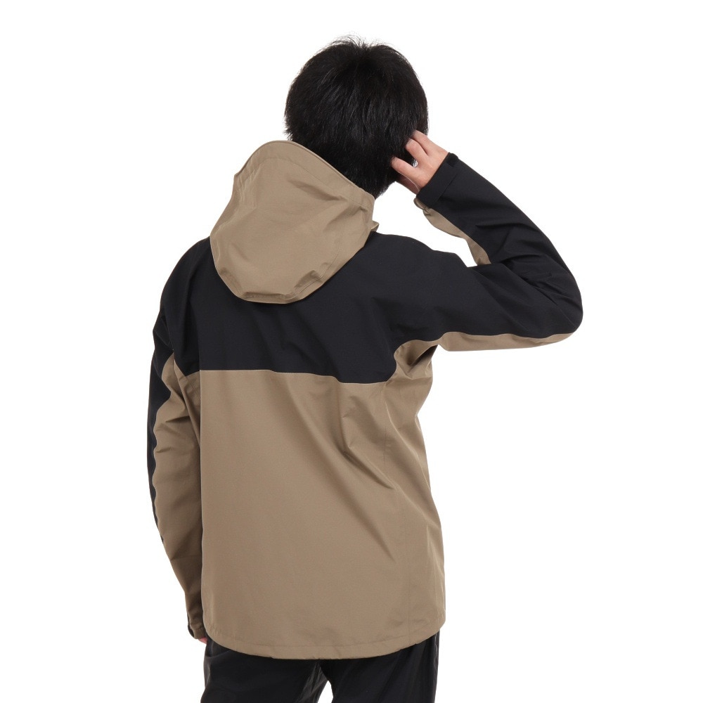 オンヨネ（ONYONE）（メンズ）コンバットレインジャケット ODJ95031 256009 BEIGE BLACK ベージュ×ブラック 収納袋付 防水