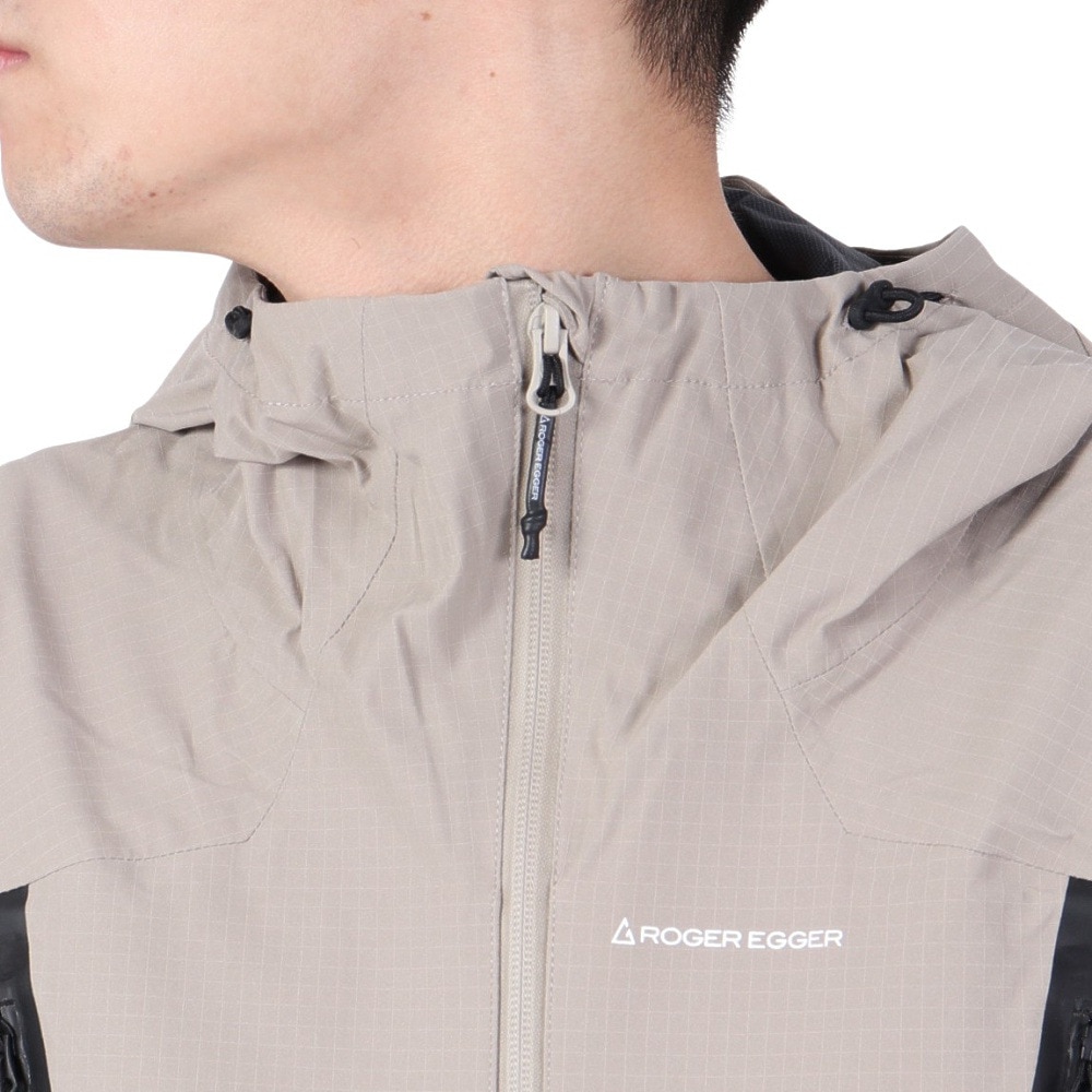 ロジャーエーガー（ROGEREGGER）（メンズ）レインジャケット 雨具 防水 CLIMAセンサーライトジャケット RE23SHY5610024BEG ベージュ 収納袋付 撥水