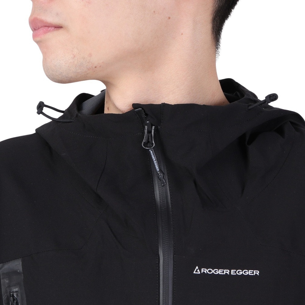 ロジャーエーガー（ROGEREGGER）（メンズ）レインジャケット 雨具 防水 CLIMAセンサーライトジャケット RE23SHY5610024BLK ブラック 収納袋付 撥水