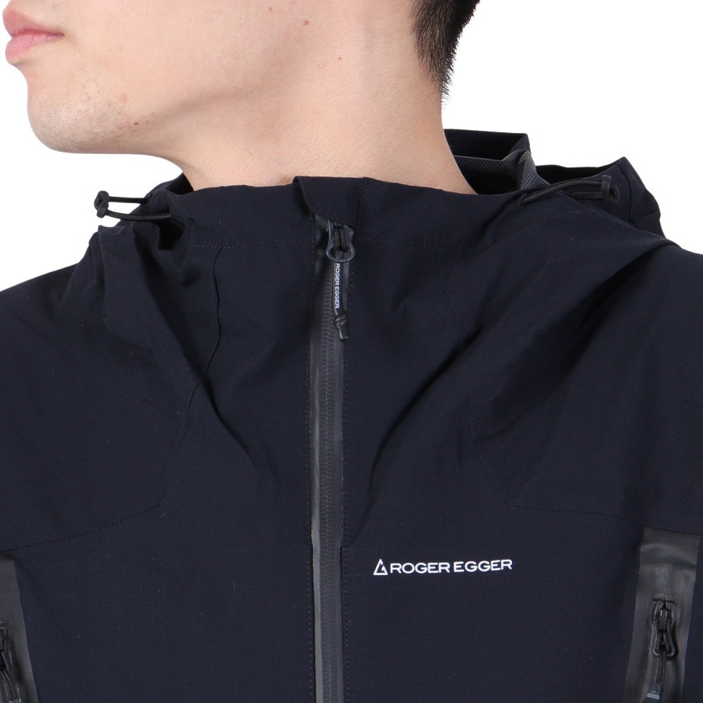 ロジャーエーガー（ROGEREGGER）（メンズ）レインジャケット 雨具 防水 CLIMAセンサーライトジャケット RE23SHY5610024NVY ネイビー 収納袋付 撥水