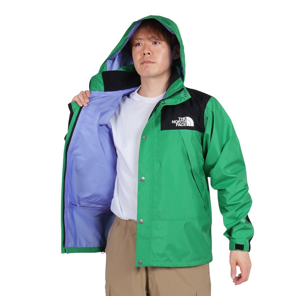 ノースフェイス（THE NORTH FACE）（メンズ）レインジャケット 雨具 防水 マウンテンレインテックスジャケット NP12333 OE グリーン 収納袋付