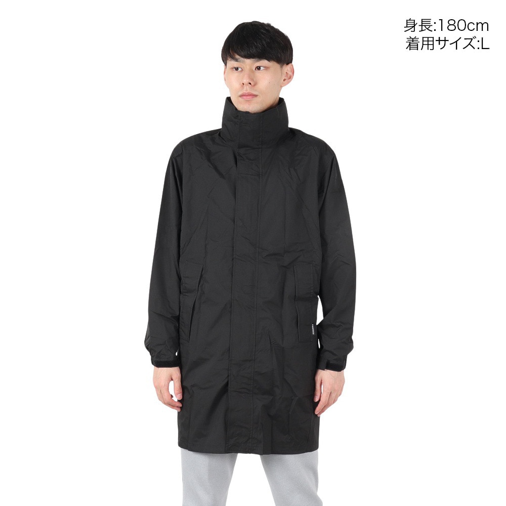 カジメイク（KAJIMEIKU）（メンズ、レディース）レインコート 雨具 防水 バッグインコート 7590 ブラック