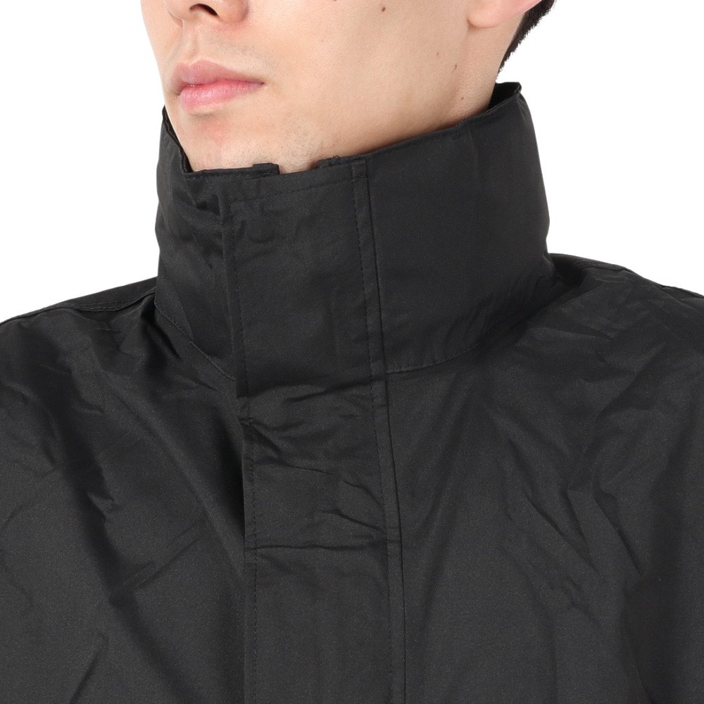 カジメイク（KAJIMEIKU）（メンズ、レディース）レインコート 雨具 防水 バッグインコート 7590 ブラック