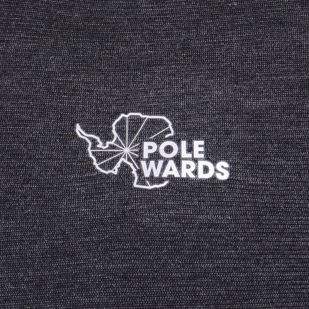 POLEWARDS（メンズ）インナー 下着 長袖 デオアンダーウェア PW2HJB09 ブラック 吸水速乾 消臭 クルーネック