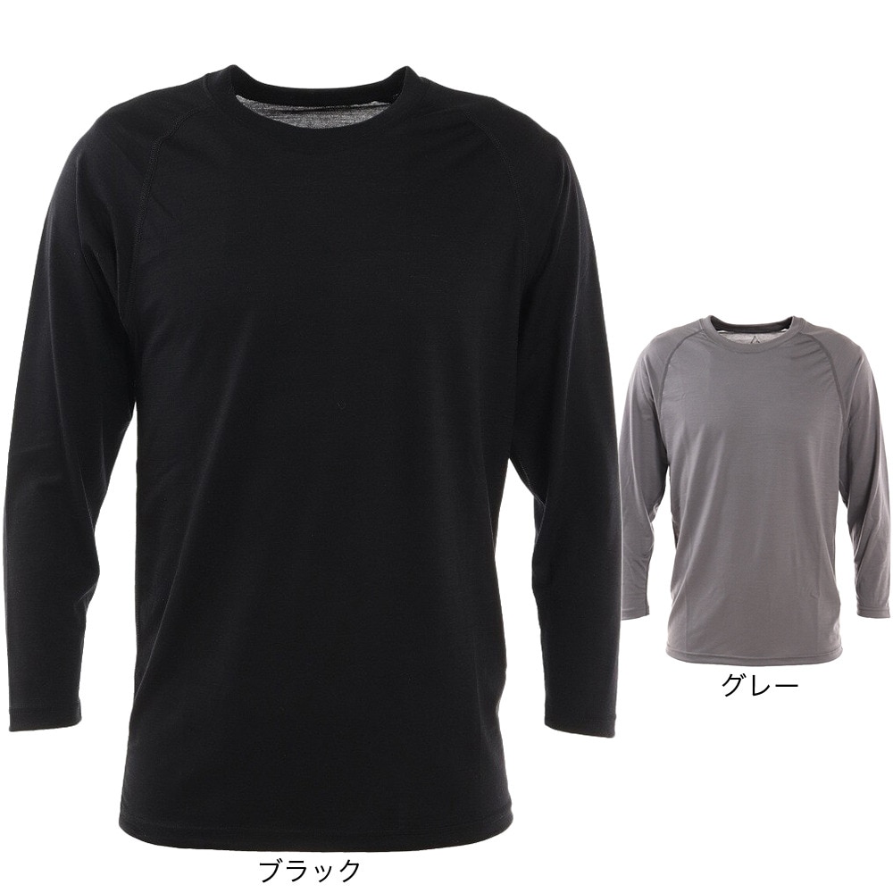 ロジャーエーガー（ROGEREGGER）（メンズ）長袖アンダー 長袖Tシャツ エボウールライト RE1FES561008GRY グレー
