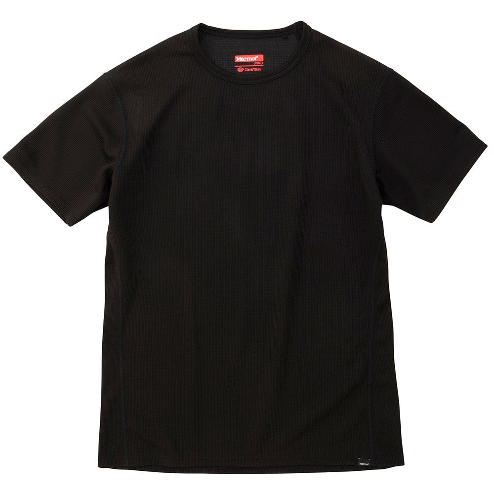 マーモット（Marmot）（メンズ）吸汗速乾 防臭抗菌 半袖アンダーシャツ クライムスキンプラス 半袖Tシャツ TOMSJM01 BK ブラック★★★