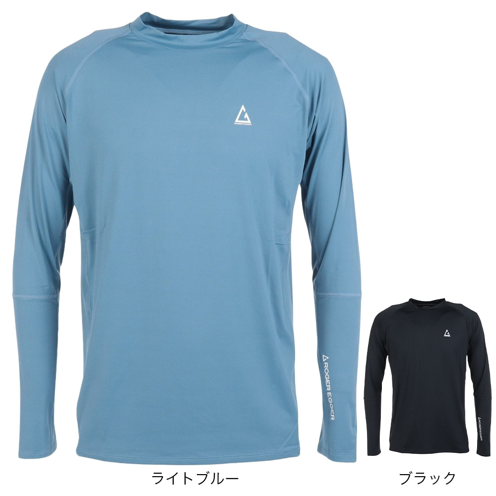 ロジャーエーガー（ROGEREGGER）（メンズ）接触冷感 UVカット 吸汗速乾 ストレッチ 長袖アンダー シャツ クールアンダー RE23SUK5610026BLK ブラック