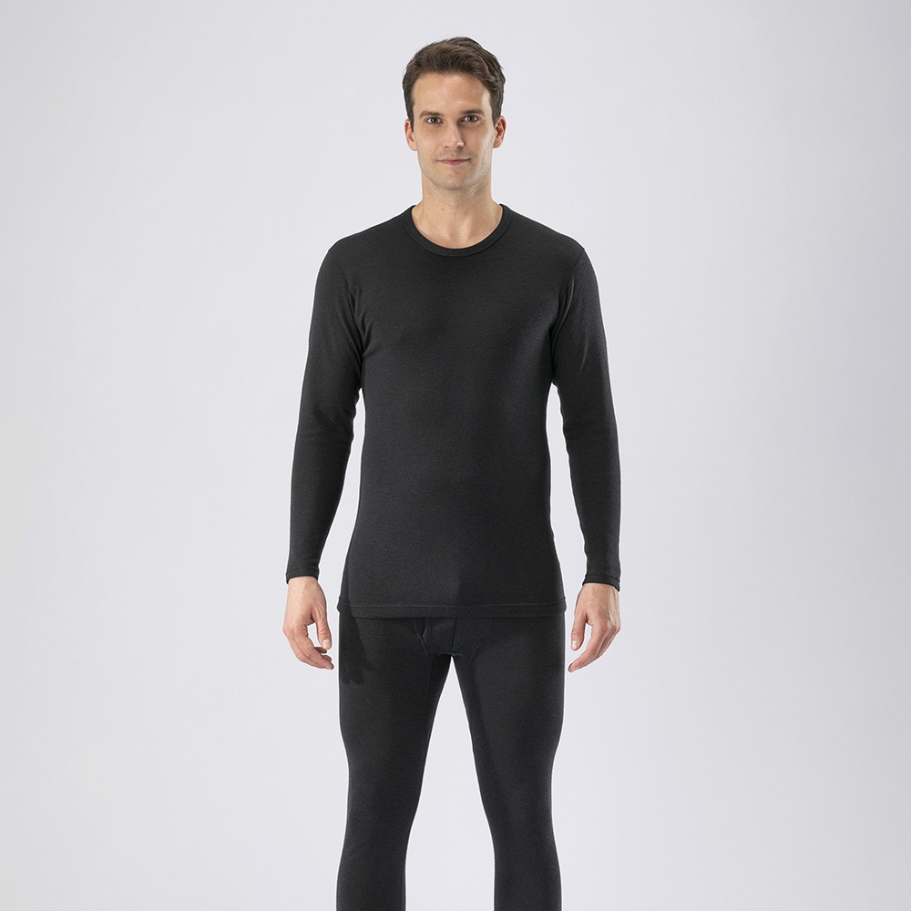 ミズノ（MIZUNO）（メンズ）長袖アンダーシャツ ブレスサーモアンダーウエア 厚手ウール for 極寒 クルーネック長袖シャツ C2JAA60109
