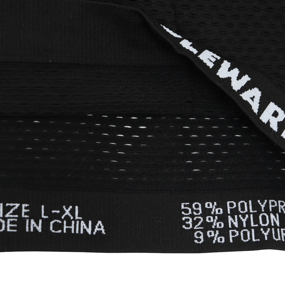 POLEWARDS（メンズ）七分袖 インナー 2枚セット ドライコンフォートメッシュアンダーシャツ PW2HJU05 BLK ブラック 専用洗濯ネット付