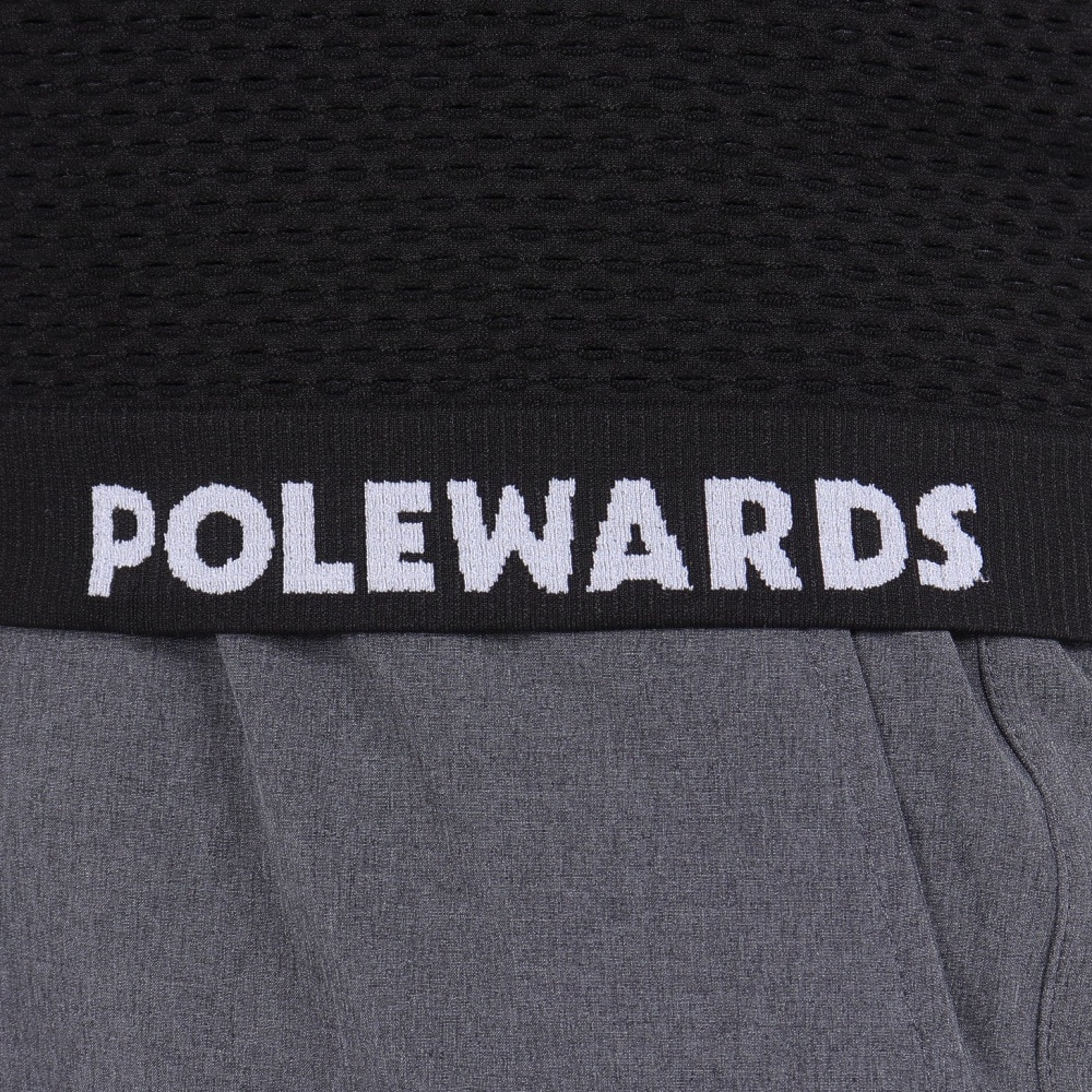 POLEWARDS（メンズ）インナー 下着 半袖アンダーウェア ドライコンフォートメッシュ PW2HJU06 BLK ブラック 洗濯専用ネット付