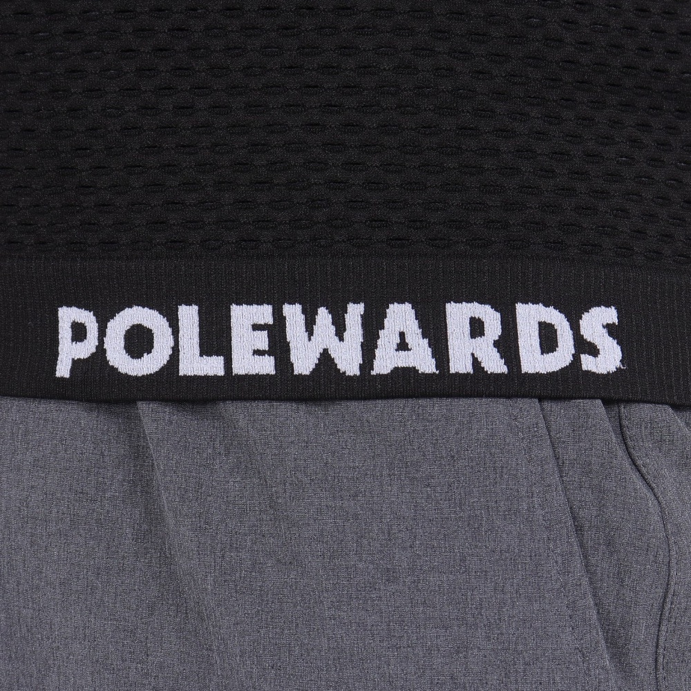 POLEWARDS（メンズ）ドライコンフォートメッシュ 半袖アンダーウェア ショートスリーブ PW2HJU06 BLK ブラック 洗濯専用ネット付