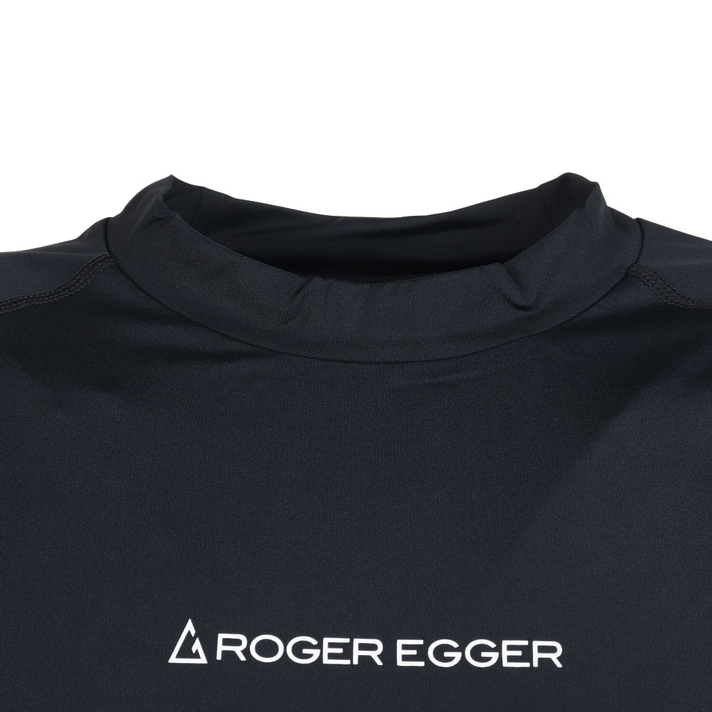 ロジャーエーガー（ROGEREGGER）（メンズ）スイスブランド 接触冷感 吸汗速乾 ストレッチ 半袖アンダー シャツ クールアンダー RE23SUK5610027BLK ブラック