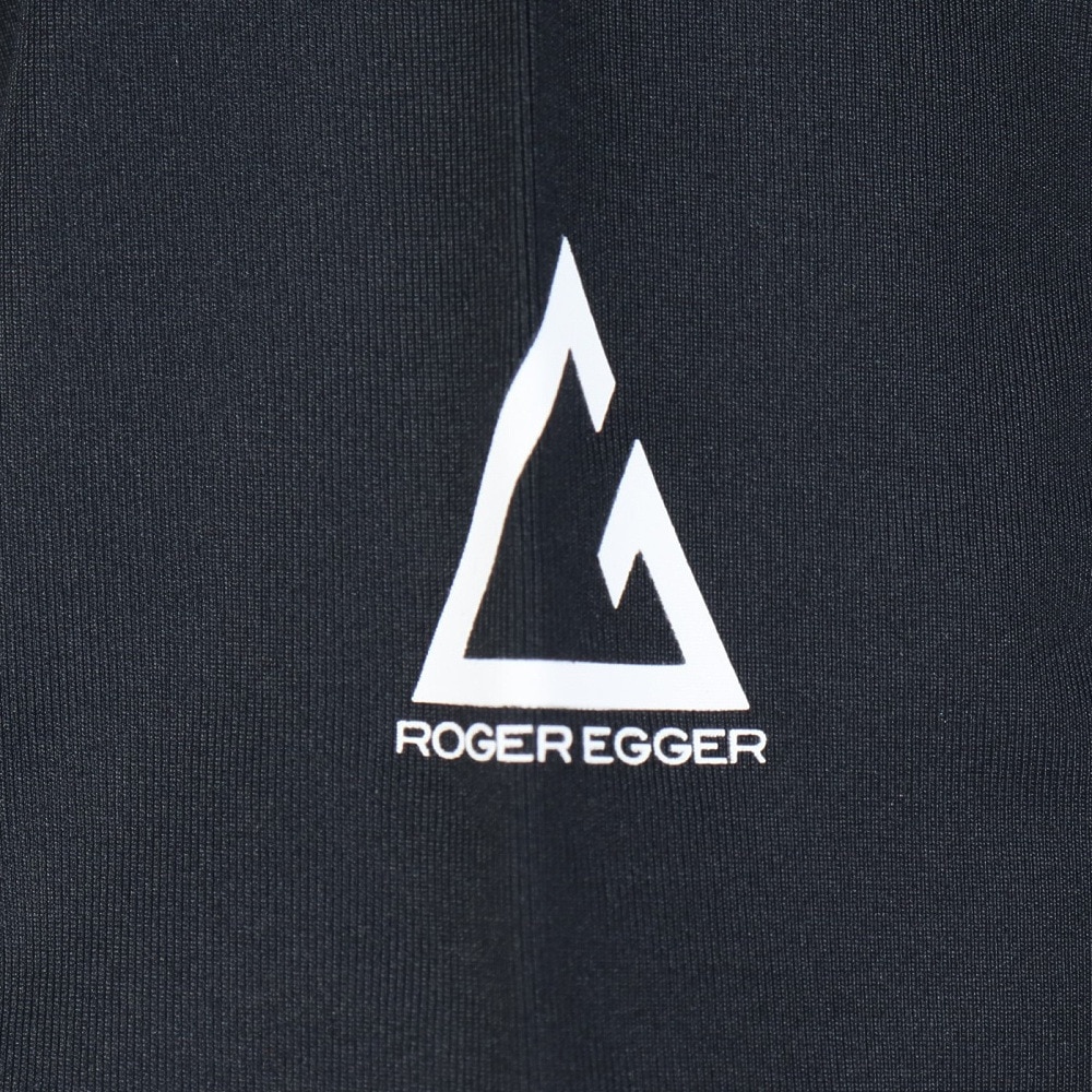 ロジャーエーガー（ROGEREGGER）（メンズ）スイスブランド 接触冷感 吸汗速乾 ストレッチ 半袖アンダー シャツ クールアンダー RE23SUK5610027BLK ブラック