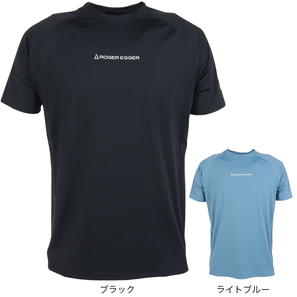 ロジャーエーガー（ROGEREGGER）（メンズ）スイスブランド 接触冷感 吸汗速乾 ストレッチ 半袖アンダー シャツ クールアンダー RE23SUK5610027BLU ブルー