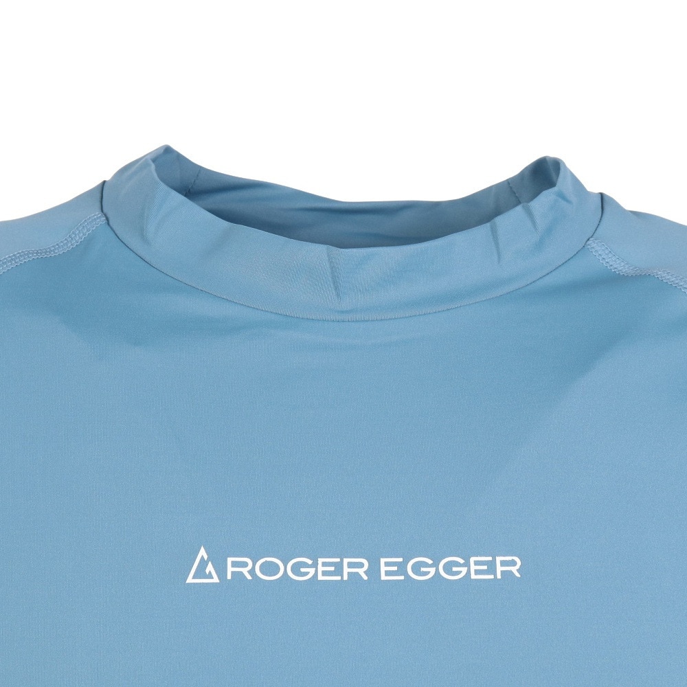 ロジャーエーガー（ROGEREGGER）（メンズ）スイスブランド 接触冷感 吸汗速乾 ストレッチ 半袖アンダー シャツ クールアンダー RE23SUK5610027BLU ブルー