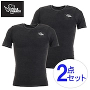 (メンズ)半袖 インナー 下着 2枚セット 抗菌 消臭 速乾 デオアンダーウェア PW2HJA10 ブラック アンダーシャツ