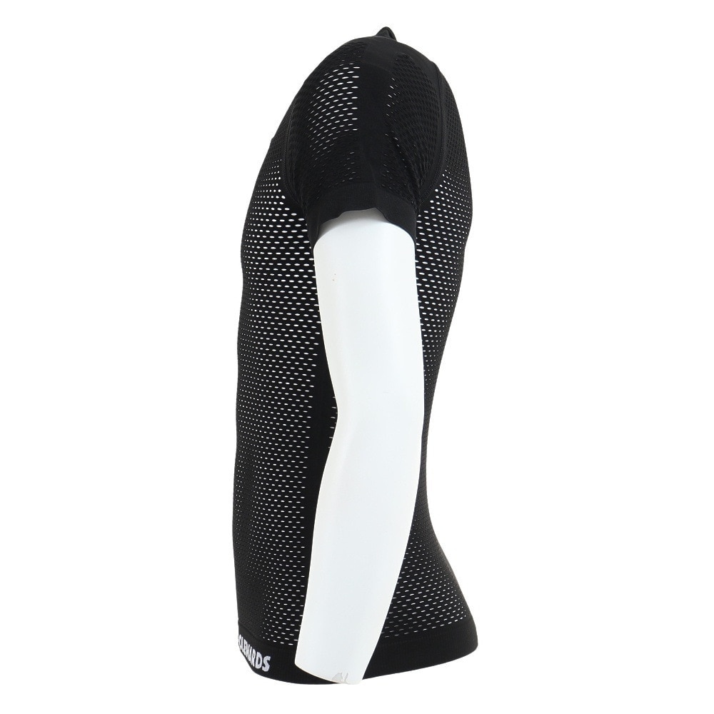 POLEWARDS（メンズ）半袖 インナー ドライコンフォートメッシュ半袖アンダーウェア PW2HJU06 BLK ブラック 専用洗濯ネット付