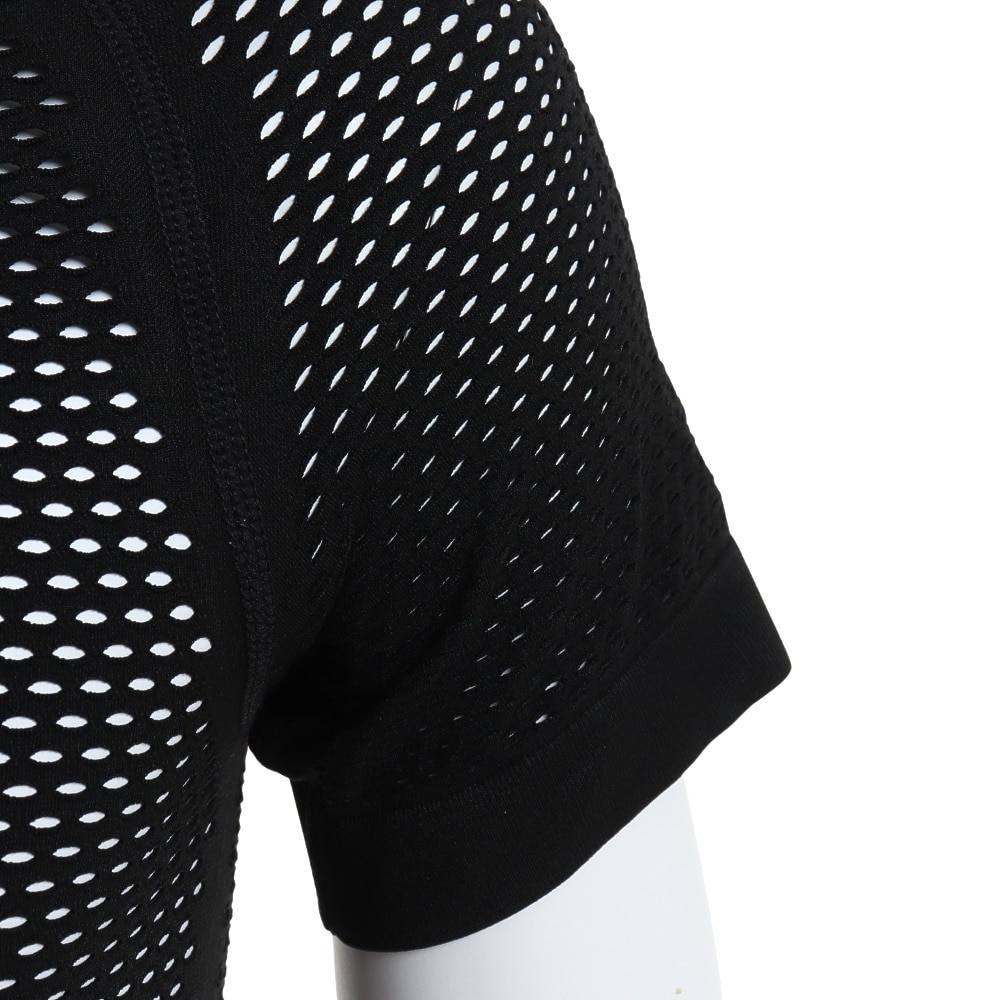 POLEWARDS（メンズ）半袖 インナー ドライコンフォートメッシュ半袖アンダーウェア PW2HJU06 BLK ブラック 専用洗濯ネット付