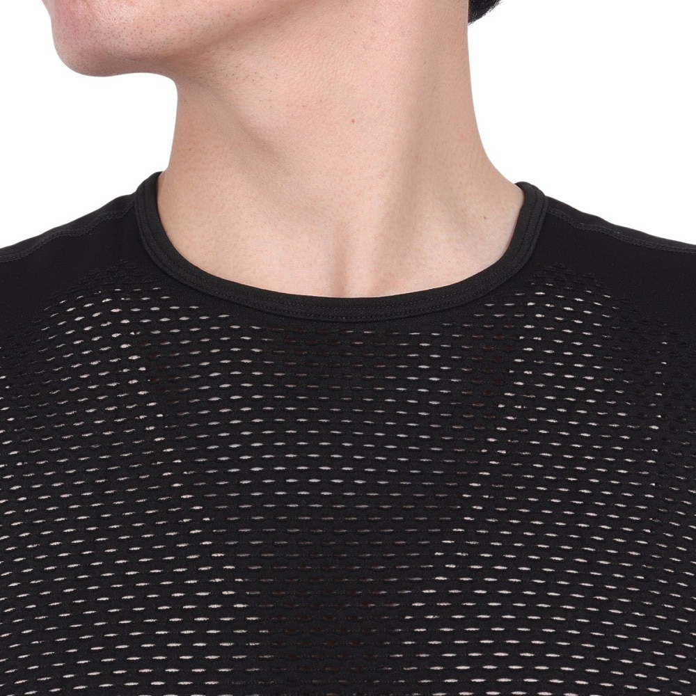 POLEWARDS（メンズ）インナー アンダーウェア ノースリーブ ドライコンフォートメッシュ PW2HJU07 BLK ブラック 洗濯専用ネット付