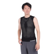 (メンズ)インナー アンダーウェア ノースリーブ ドライコンフォートメッシュ PW2HJU07 BLK ブラック 洗濯専用ネット付
