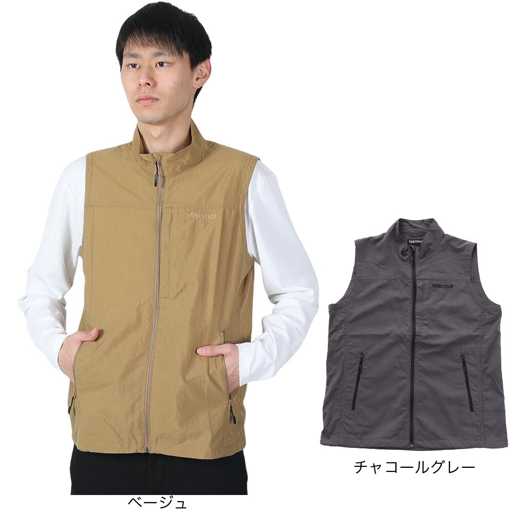 マーモット（Marmot）（メンズ）立ち襟ベスト WR ベスト TOMRJK19XB CGY チャコールグレー