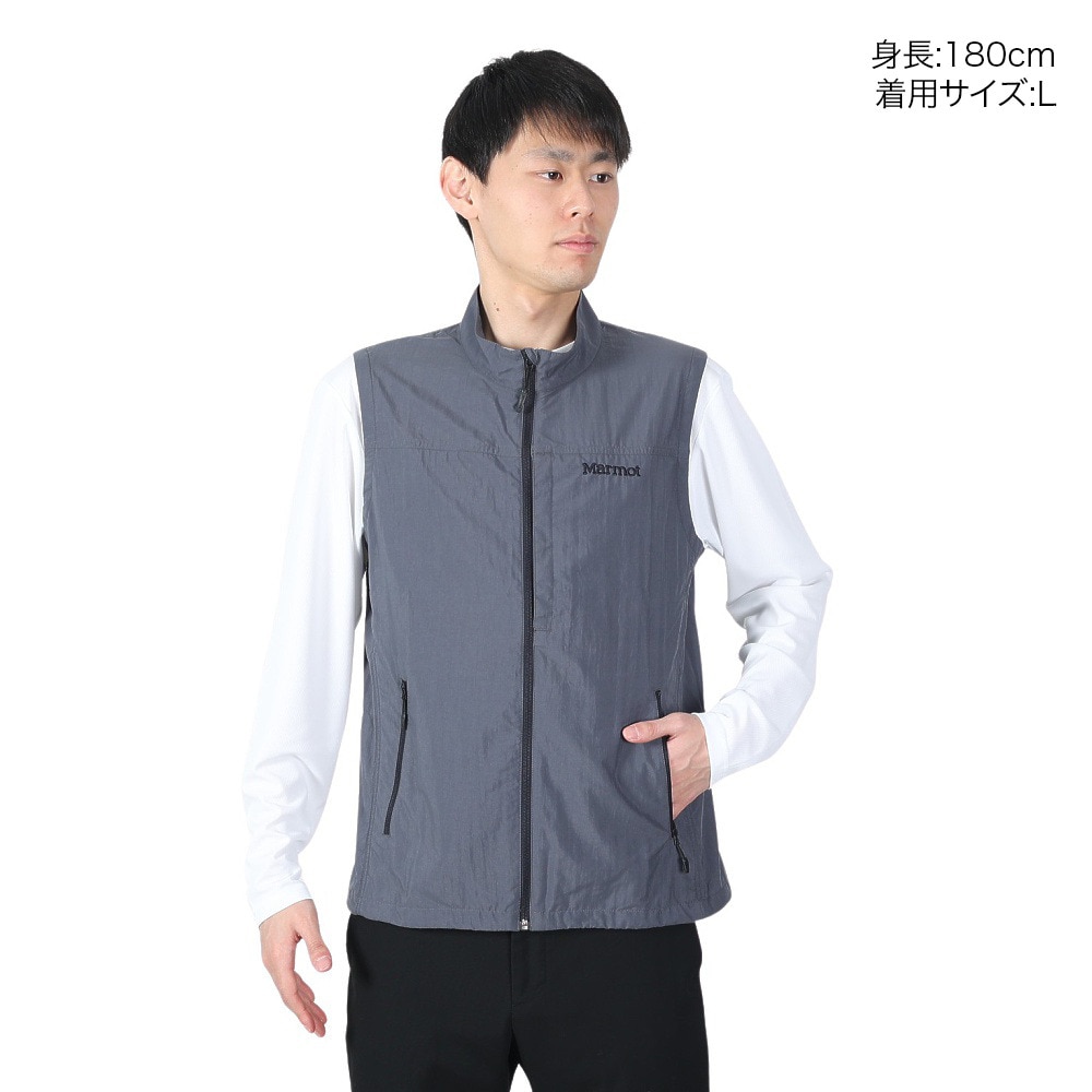 マーモット（Marmot）（メンズ）立ち襟ベスト WR ベスト TOMRJK19XB CGY チャコールグレー★★★