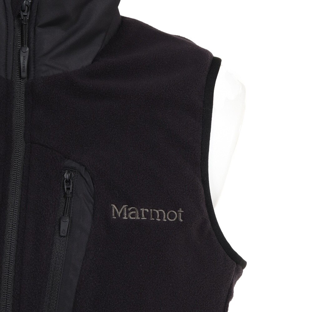 マーモット（Marmot）（メンズ）トレッキングウェア 立ち襟ベスト ヒート フリースベスト TOMUJL84XB BK