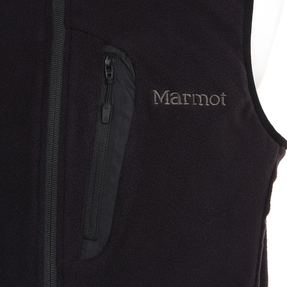 マーモット（Marmot）（メンズ）トレッキングウェア 立ち襟ベスト ヒート フリースベスト TOMUJL84XB BK