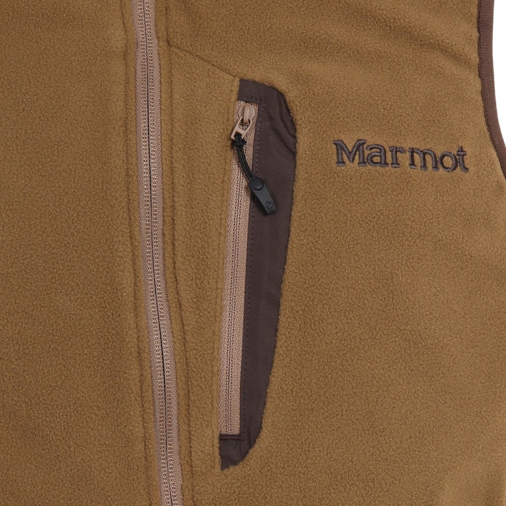 マーモット（Marmot）（メンズ）立ち襟ベスト ヒート フリースベスト TOMUJL84XB DBG ブラウン★★★
