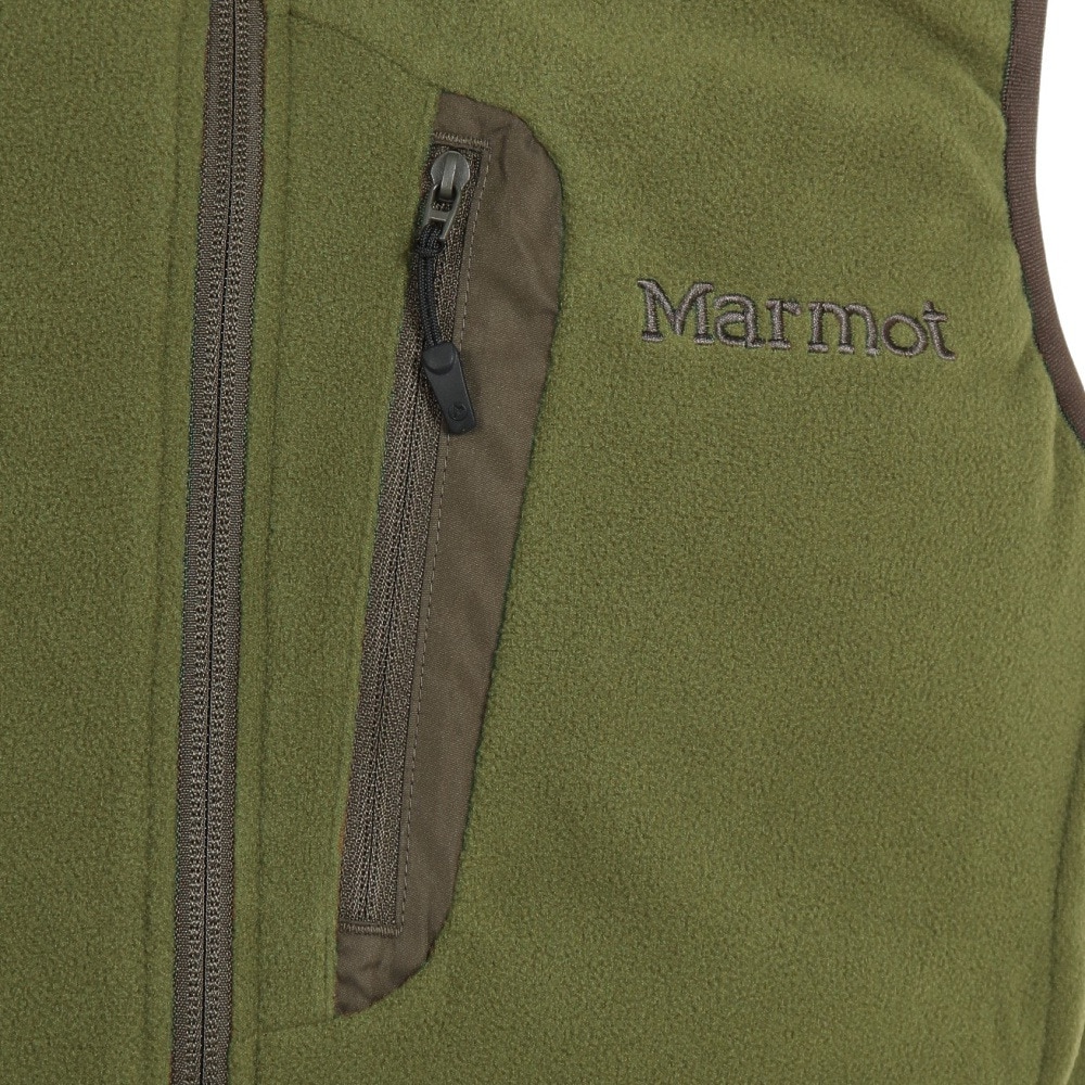 マーモット（Marmot）（メンズ）トレッキングウェア 立ち襟ベスト ヒート フリースベスト TOMUJL84XB KH