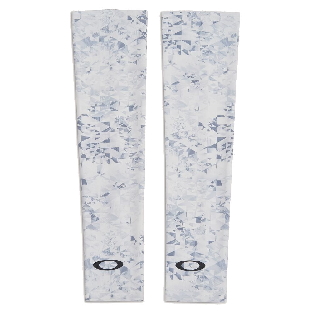 オークリー（OAKLEY）（メンズ）アームカバー 接触冷感 UV対策 Essential Arm Cover 24.0 FOS901757-186 ホワイト×グレー 登山 スポーツ